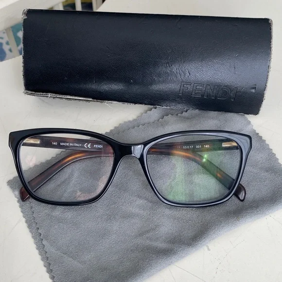 FENDI Eyeglasses, F1013 Brown Tortoise Shell  size 53 17 001 - Picture 14 of 16